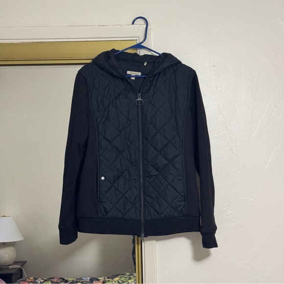 Barbour Jackets & Blazers - Barbour Black Puffer Jacket with Elasticized Cuffs and Hem